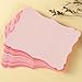 50 Pack Blank Kraft Cards Cardstock Thick Paper Brown Greeting Cards for DIY Gift Card Menus, Baby Shower and Wedding Invitations (Pink, 5 Colors, 4x6IN)