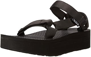 Teva Women's Flatform Universal Platform Sandal, Black, 9 M US
