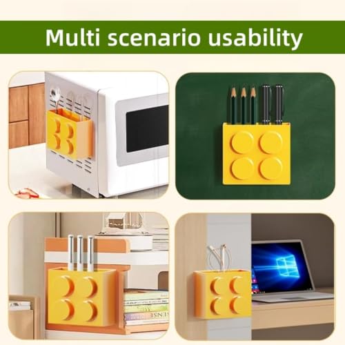 Image of Fridge Organizer 1pcs Large Magnetic Kitchen Organizer Space Saving Refrigerator Base Cutlery Rack Fridge Storage Containers Seasoning Rack Durable Plastic Material Refrigerator Stickers