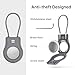 AirTag Keychain Holder - (4 Pack) Airtag Lock Case with Wire Cable Compatible with Apple AirTags,Ultra Durable Anti-Lost Protective Case with Keyring for Luggage, Key, Backpack, Pet, Bag Black/Grey