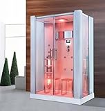 Ducha de vapor y sauna de infrarrojos California, 145 x 90 cm, oasis de...