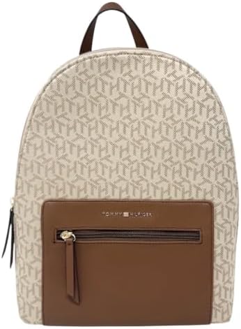 Tommy Hilfiger Women's Alexis Khaki Logo Backpack