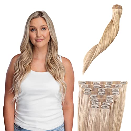 BFB Hair Clip-in Hair Extensions for Women, Real Human Hair