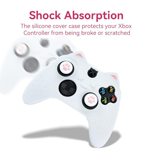 GeekShare Cat Paw Controller Skin Grips Set Capa protetora de silicone antiderrapante compatível com