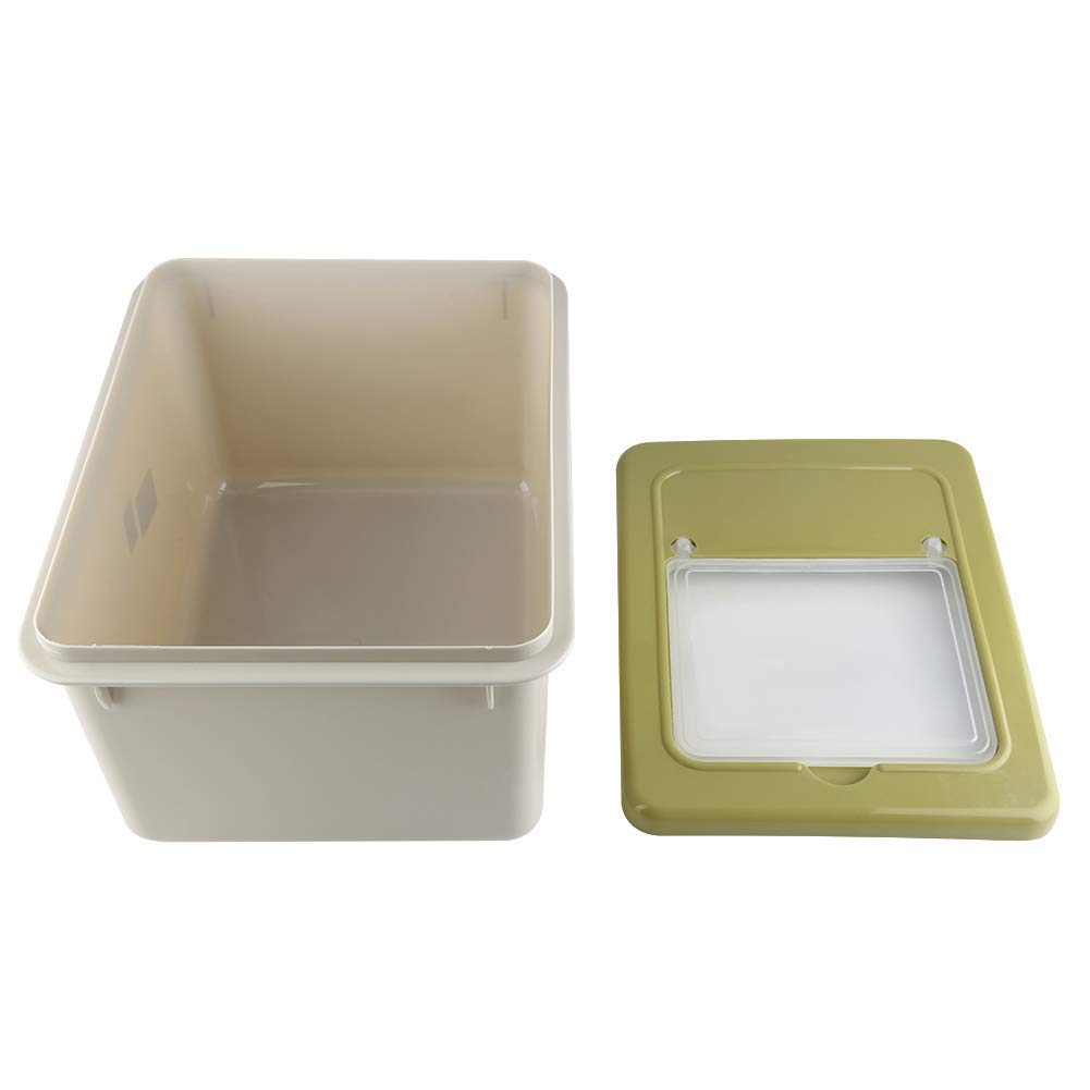 Contenedor de almacenamiento de granos – Contenedor portátil de almacenamiento de arroz de plástico para cocina, cereales, granos, alimentos, contenedor de alimentos Matcha