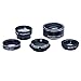 SimpLenz 5 in 1 Clip On Cell Phone Camera Lens Kit | For iPhone 7 6/6S 6S Plus, Samsung Galaxy S7/S7 Edge S6/S6 Edge, Most Smartphones and Tablets | Telephoto, Fish Eye, Wide Angle, CPL, Macro Lens