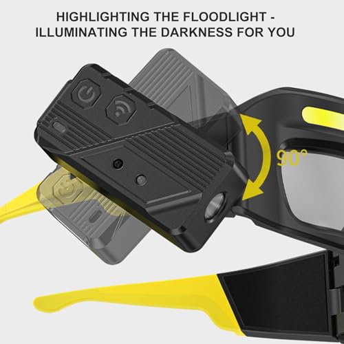 Gafas con luz recargables USB C y rotación de 90 grados para lectura 4