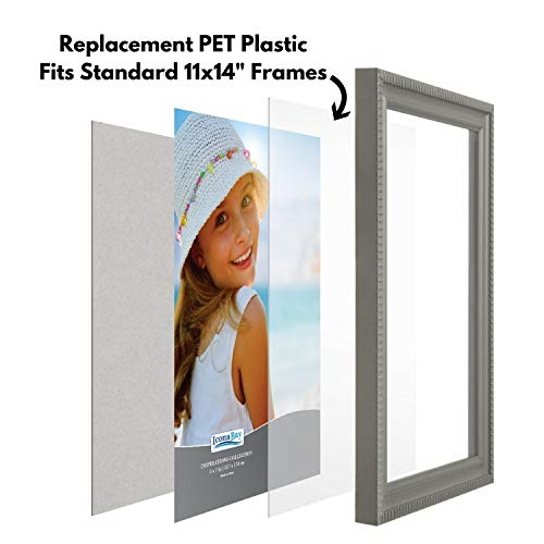 Image of Icona Bay PET Plexiglass, Thin & Flexible Plastic Sheets (11x14 x 0.03 inch, Clear, 5 Pack), Easy to Cut for DIY Art Projects, Picture Frame Replacement Glass, PET Sheeting is Pliable Unlike Acrylic