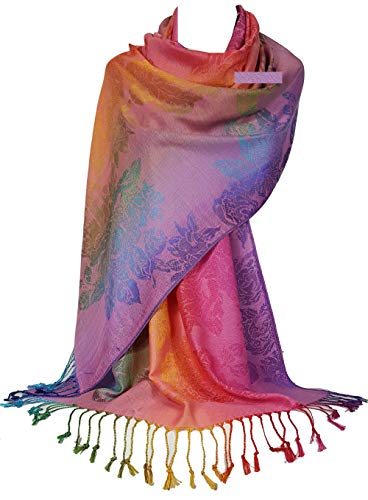GFM - Sciarpa in stile pashmina con motivo