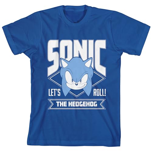 Sonic The Hedgehog Modern Boys Blue Crew Neck Short Sleeve T-Shirt