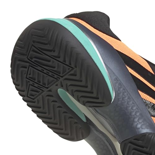 Image of adidas Mens Barricade 14 Tennis Sneakers Shoes - Black, Orange