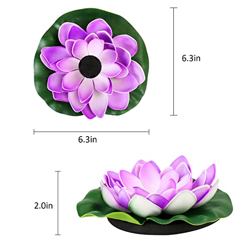 Flantor Solar Power Pump,Water Lily Bird Bath Fountain, Artificial Floating Lotus Flowers Brushless Pumps For Fish Pond Garden Patio Aquarium And Outdoor Pool Decor #TOP1