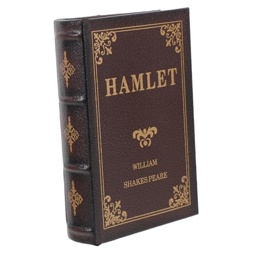 1 PC Book Box Vintage Decorative Storage Box PU Leather Faux Book for Hidden Storage European Style False Book Shaped Organizer for Home Office Bookshelf Display Decor 6.8 x 4.7 x 1.5 in
