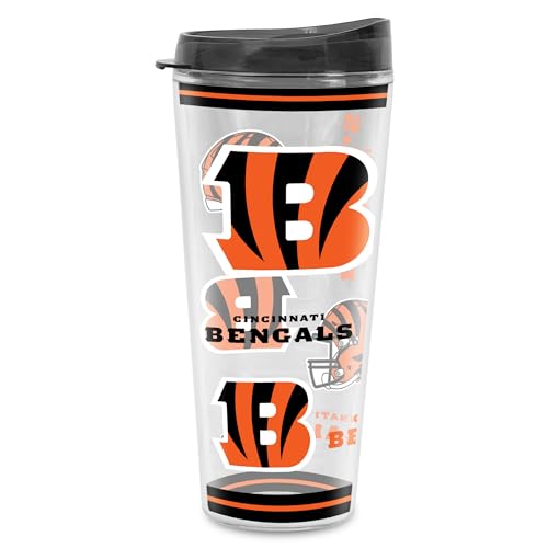 Image of Rico Industries NFL Football Cincinnati Bengals Double Wall 20oz Tritan Tumbler