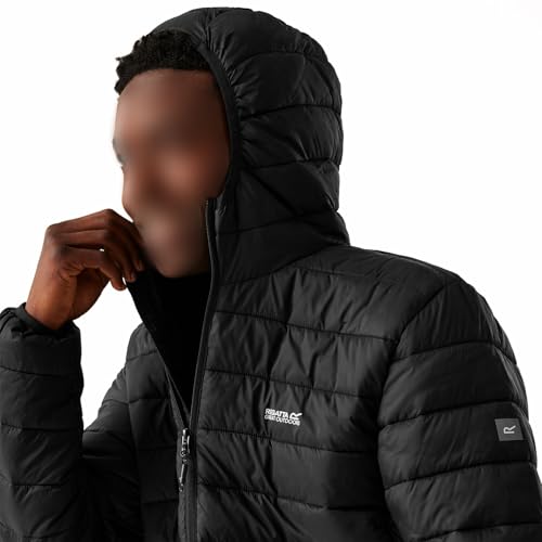 Regatta Chaqueta repelente al agua acolchada/acolchada Marizion con capucha para hombre, ligera y sin plumas, perfecta para actividades al aire libre, caminar, hacer senderismo y acampar - imagen 6