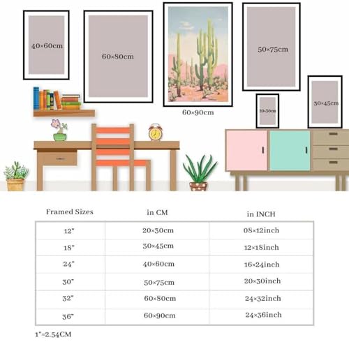 Affiche cactus rose blush pour rénover sa déco sans travaux
