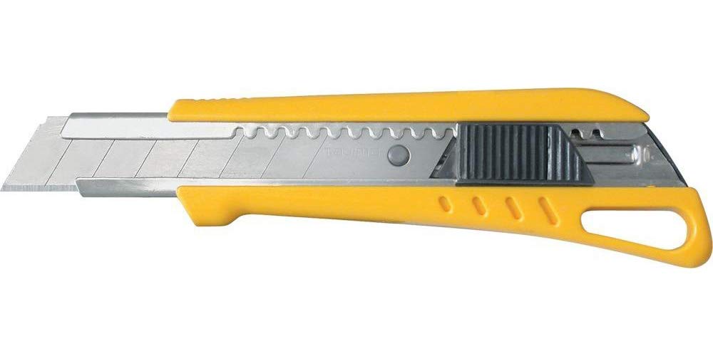 Cúter automático Tajima 18 mm (Con 3 cuchillas, Cúter, Mango ergonómico, Con cuchilla de 18 mm) TAJ-21762