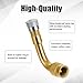 Zelphvt 6 Pcs 45, 90, 135 Degree Metal Valve Stem Extenders Universal Metal Valve Stem Extension Brass Construction for Dual Wheels Passenger Cars Rv Bicycles Motorcycles Gold