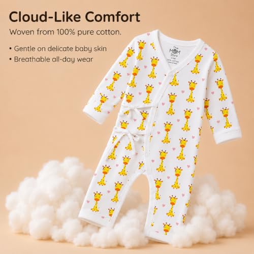 Image of The Mom Store Baby Romper Jabla Style Combo For Boys And Girls | Cotton | Soft Infant Bodysuit | Trendy Stylish Sleepwear For Newborn Baby | Printed | Unisex Comfortable Everyday Baby Wear