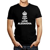 Idakoos Keep Calm and Love Alexandra T-Shirt L Black