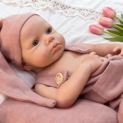 Muñeca bebé realista de silicona 18 pulgadas miniatura 5
