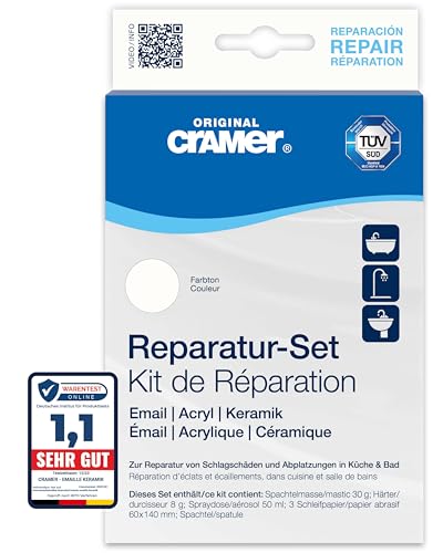 Cramer Reparatur Set star white - für Badewannen, Duschwannen & Waschbecken - professionelle...