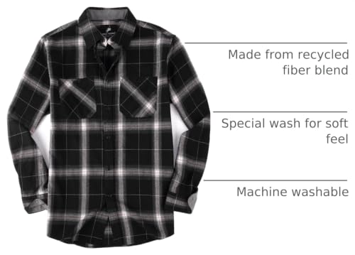 Image of Alex Vando Mens Button Down Regular Fit Long Sleeve Casual Flannel Shirts