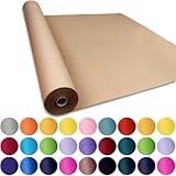 SMART&CASUAL 36' x 2,520' (210') Brown Kraft Craft Paper Roll for Gift Wrapping Bulletin Board Bouquet Flower Kids Art Packing Parcel Table Covering 70GSM 50LB (Brown, 36' x 210')