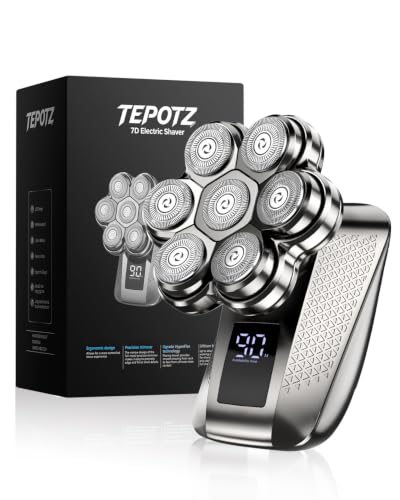Image of Head Shavers for Bald Men: 7D Floating with IPX7-Matte Gunmetal | Electric Razor for Men, Detachable Head Shaver, 5-in-1 Pro Grooming Kit, LED Display, Type-C Charging, Ideal Gift Choice