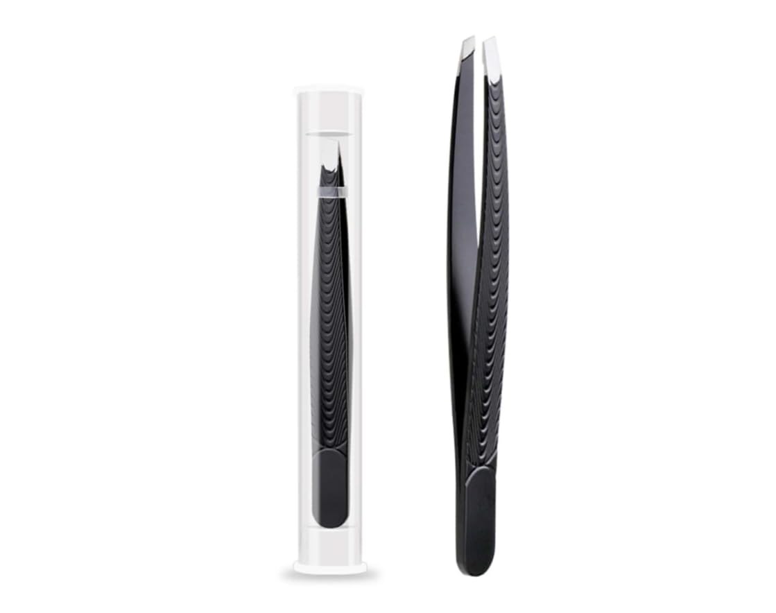 Manui | Pinza de depilar, acero inoxidable, ideal para bolso o viaje | Pinzas para depilar con luz | Pinzas depilar punta fina| pinzas de depilar para cejas