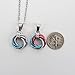 Tattooed and Chained Chainmaille Transgender Pride Pendant Necklace – Handmade Love Knot Chainmail Jewelry in Blue, Pink & White – LGBTQ+ Pride Gift