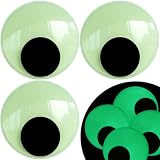TOAOB 4pcs Glow in The Dark Googly Wiggle Eyes 6 Inch Green Giant Eyes