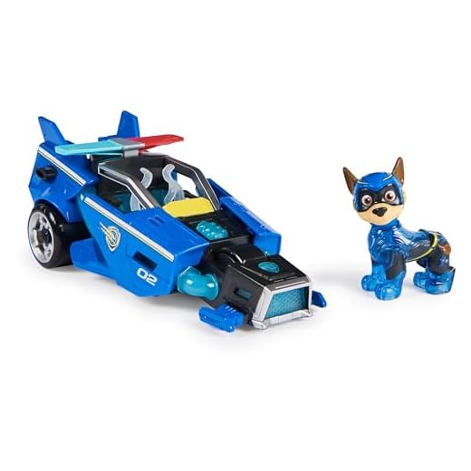 Paw Patrol, Veicolo della Polizia di Chase Tematizzato Super Film, con Luci e Suoni, Giochi Bambini e Bambine, 3+ Anni