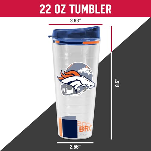 Image of Rico Industries NFL Football Double Wall Classic 16oz Or 20oz Tritan Tumbler W Lid