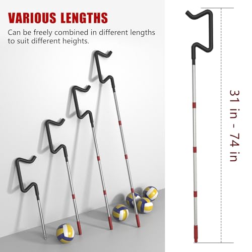 Volleyball Spike Trainer, Height Adjustable Volleyball Hitting Trainer, Hitting Training Tool for Snapping, Serving and Jumping Drills, Hitting Training Equipment for Beginners and Professionals - Image 3