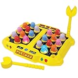 Pac-Man Arcade Smash-A-Ghost Tabletop Game - Premium Series with Lights & Sounds, LED Scoreboard, 4 Modes, Licensed for Kids & Adults, 1-2 Players