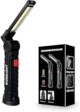 LED Work Lights,USB Rechargeable COB Light with Magnetic Base 360°Rotate and 4 Modes, Folding Flashlight Inspection Mechanic Light for Car Repairing, Workshop, Household and Emergency Use