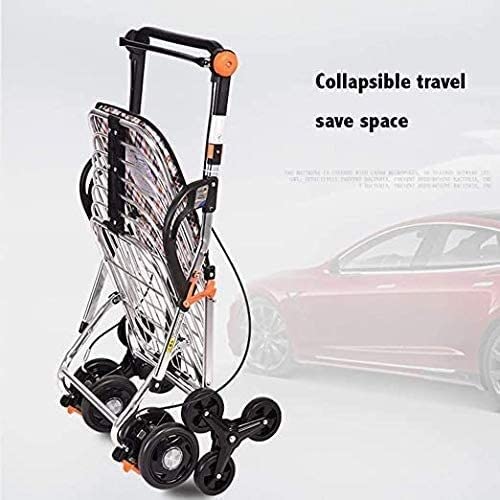 YAOJIA einkaufstrolley klappbar Faltender Einkaufswagen Ten-Rädern, Haushaltsrollstuhl mit Shopping-Trolley-Klettern… – Bild 4