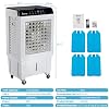 3 in 1 Portable Evaporative Cooler with 4 Ice Packs & 7.93 Gal Large Water Tank, 2353CFM Cooling Fan with Remote, 7.5H Timer, 3 Speeds, 90 Oscillation, Air Conditioner Portable for Indoor Outdoor