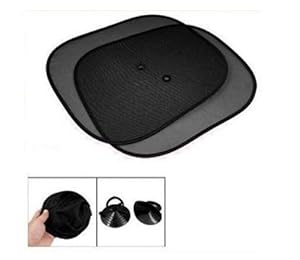 Benjoy Set of 2 Pair (4 Pieces) - Black Foldable Car Window Sun Shade Sunshade Mesh for for Maruti Suzuki Alto K10