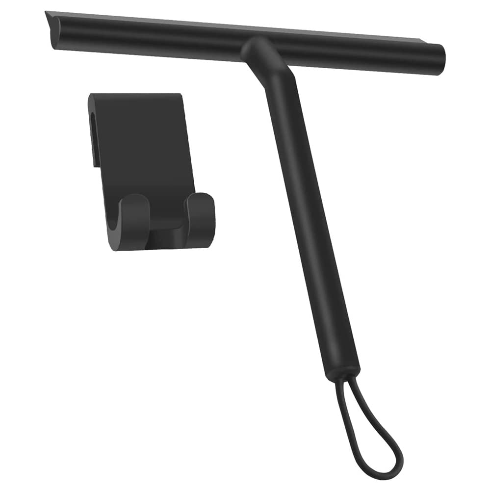 CTRLZS Silicone Shower Squeegee with Hook & Lanyard, Screen Wiper Multi Cleaner