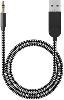 Car Bluetooth Aux Adapter, Aux Bluetooth Receiver, 3.5mm Aux to Bluetooth 5.0 Adapter, USB Bluetooth Adapter for Car Stereo Built-in Microphone Plug and Play Support Hands-Free Calls