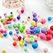 Mulutoo 1000Pieces 6MM Acrylic Round Beads Round Acrylic Balls Chunky Beads Smooth Spacer Plastic Pastel Beads Craft Beads for Necklace and Bracelet Making Crafting Supplies(180-pink)