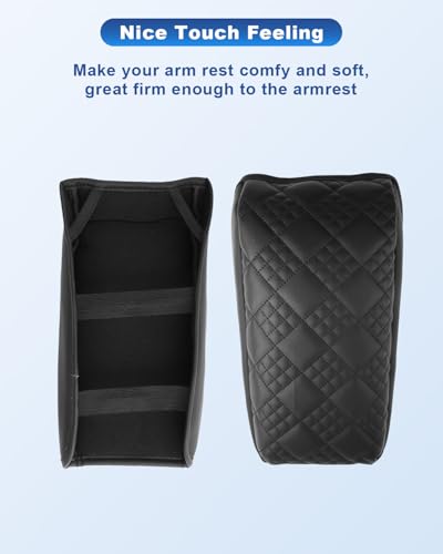 Image of CDEFG for 2025 2026 Nissan Kicks Center Console Cover, for 2025 2026 Nissan Kicks Accessories Armrest Cover Middle Console Pad Arm Rest Cushion Leather Cover