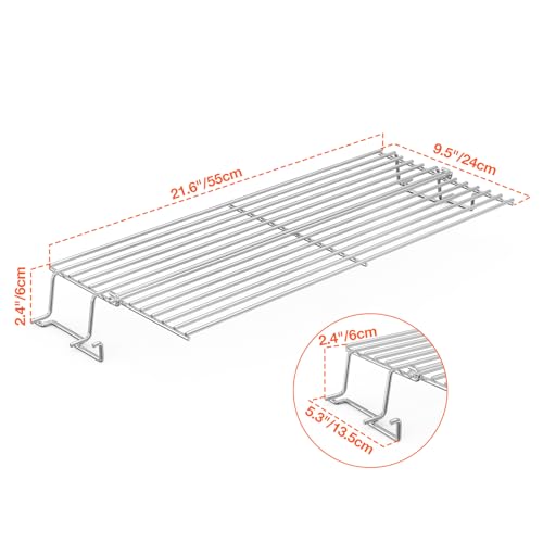 Onlyfire Stainless Steel Warming Rack Fits for Weber Spirit 300 Series Gas Grills (E-310, S-310, E-320, S-320, SP-330) with Front-Mounted Control, and for GS4 Spirit II 300 Series Gas Grills - Thumbnail 2