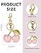OVRUNS Cherry Bag Charm Cute Cherry Accessories Sparkling Purse Keychian Charms for Women