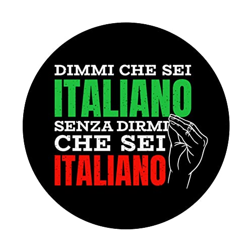 Tell me you are Italian without telling me you are Italian PopSockets Swappable PopGrip, Black - Image 3