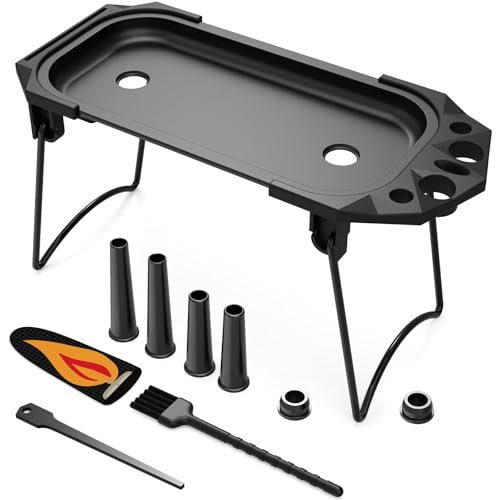 OZCHIN Foldable Metal Tray Set, Stylish Tray with Cleaning Brush