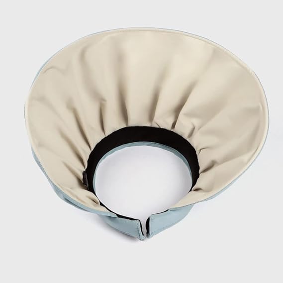 Sun Visor Hat for Women Girls Wide Brim Sweatband Beach Summer Tennis Sports Golf Cap Adjustable Ponytail Foldable Hat