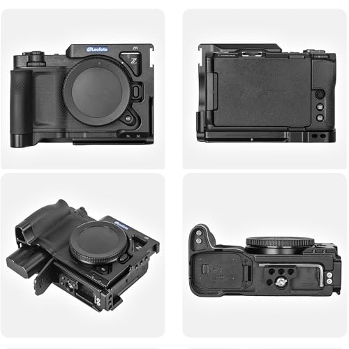 Image of Leofoto Camera Cage for Nikon ZR w Silicone Grip,Aluminum Alloy Camera Cage w Anti-Twist Design,Compatible with Arca,Multiple 1 /4 inch-20 & 3 /8 inch-16 ARRI accessory for microphones, monitors, LED lights,etc